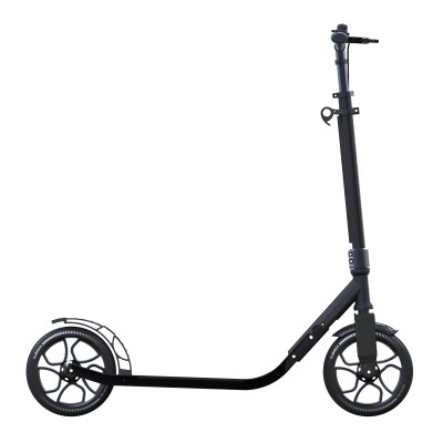 Globber Adult One Second Folding Adjustable Height Scooter with 230mm Wheels (Titanium/Blue)   